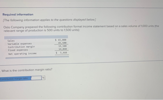 Required information [The following information applies to the questions displayed below.] Oslo Company prepared the followin