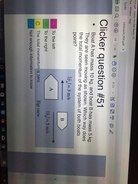 Boat A has mass 10 kg, and boat B has mass 5 kg. T