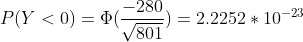 Ply < 0)-Φ(一200 )-2.2252 * 10-23 V801