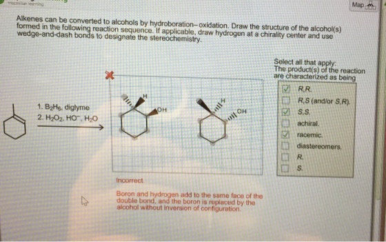 Alkenes can be converted to alcohols by hydroborat
