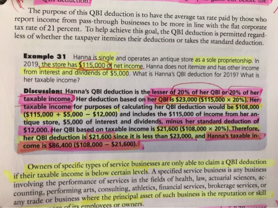 Di ucuULLOH. UT UUL UCIUC ule The purpose of this QBI deduction is to have the average tax rate paid by those who report inco