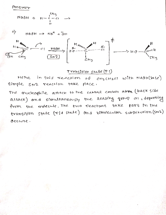 Answer CH3 NACH + -- NAOH + H-C-a - > NOGH Nat + oH I HelpH 77 HCct NQOH - HO..... ......... 111414 OH CH3 ISN 2 C# CH3 Trans