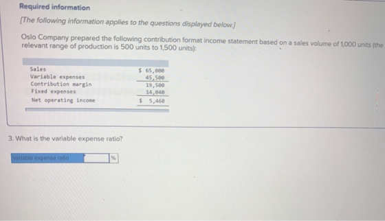 Required information The following information applies to the questions displayed below.] Oslo Company prepared the following