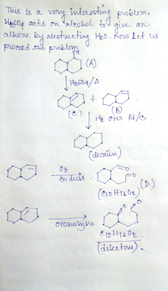 Thus is a intnetn poem cD4 ats onaleohol togive alkene by atstucting Heo. Non Let s procced t probl ann CA) Hc04/A He oier Pd