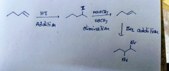 HI A Nachs, HOCH, climination Addition Br2 addition