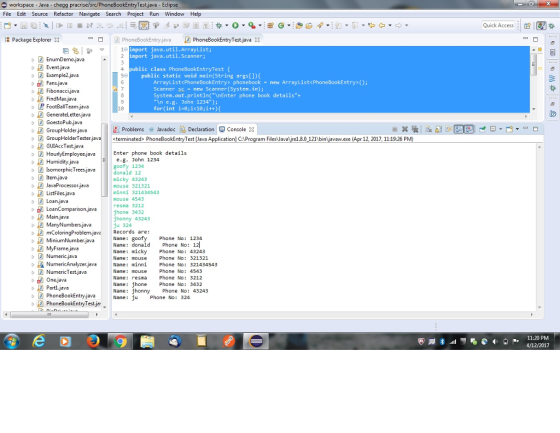 workspace- Java-HomeworkLib pracrise/src/Phone B File Edit Source Refactor Navigate Search Project Run Window Help Quick Access | |
