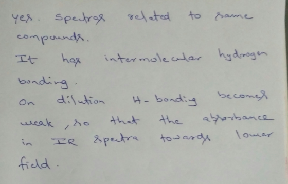 Yes, Spedr叹ro,ted to hame compandyp a inter molecar hydrogn nd on d:ltionbond: bec tosarc field
