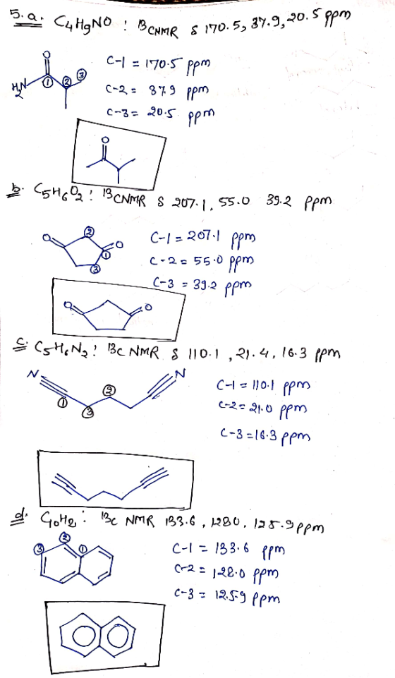 C4 MONO ! Berme s 170.5, 34.9,20.5 ppm 5.9. C4HqNO : BCNMR SI C -1 = 170.5 ppm (-2; 379 ppm c-3= 20.5 ppm 7 = 170.50 MNO @ @