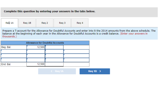 Complete this question by entering your answers in the tabs below. Reg 1A Req 1B Reg 2 Reg 3 Req 4 Prepare a T-account for th