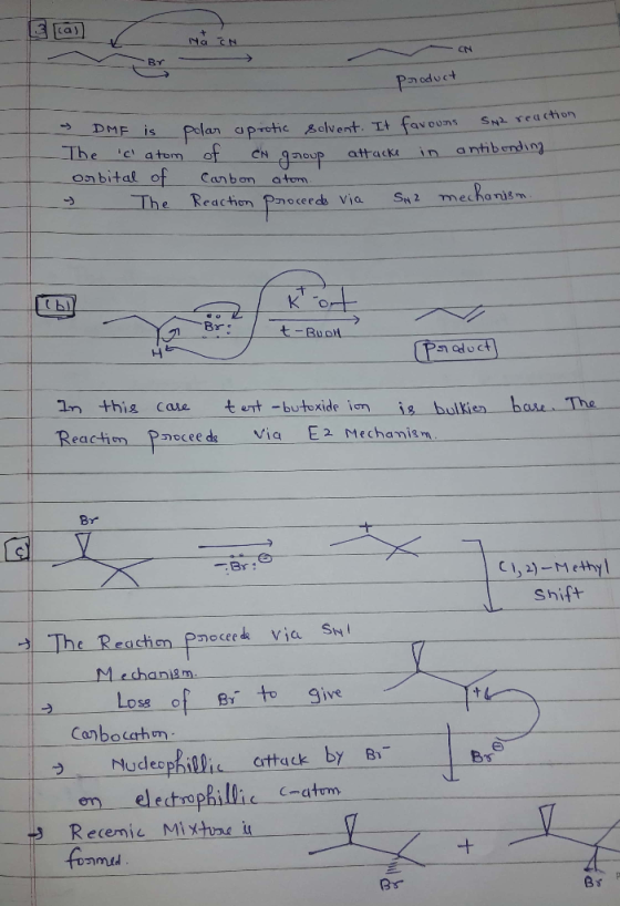 Na CN ON Product SMF is - The c atom -orbital of - The polar aprotic solvent. It favours SN2 reaction of CN group attacke i