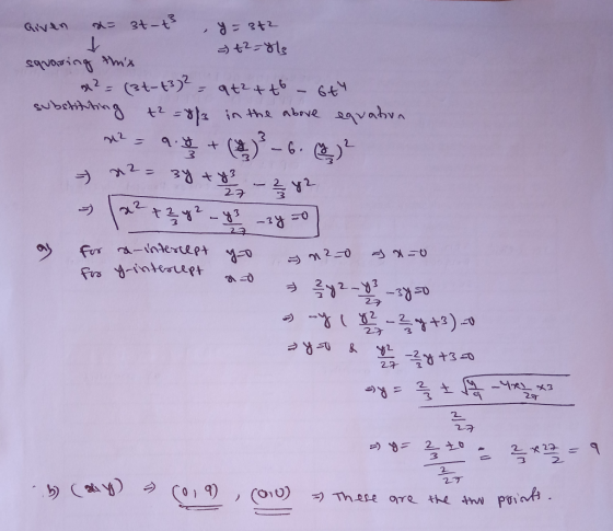 8 352 = 3t J squaring this (3t-t3) = 9ttt substituting +2=8/3 in the above equation 3 xt - + () - 6. (g) 키 이 3g83 2카 2 구름 일 f