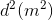 d^{2}(m^{2})