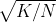 \sqrt{K/N}