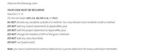 Observe the following rules: YOUR CODE MUST BE RECURSIVE Assume n0 Do not use loops (while, do/while, orfor). Do NOT declare