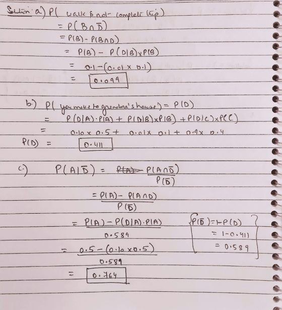 aue p(BAD) 9 b) ОIo x Oi5-t ο.nlXQLl+ O.AX Oay P (5) P (5) ー-PIA)-p(DIP).PIA) - ㄧ一ㄧ rib):-PLD)一 1-0.91) = 0,539 0.531