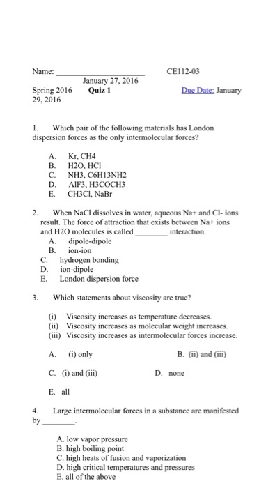 CE112-03 Name: January 27, 2016 Spring 2016 Quiz 1