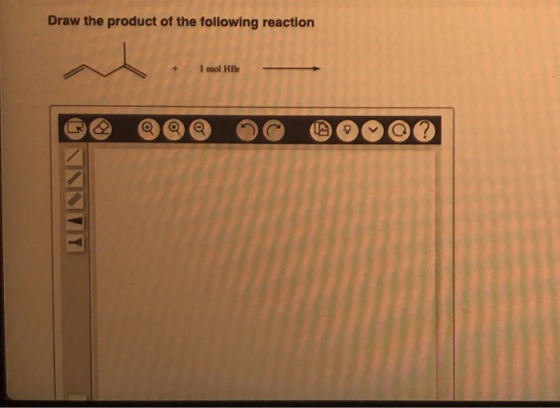 Draw the product of the following reaction 1 mol HB NNSTI