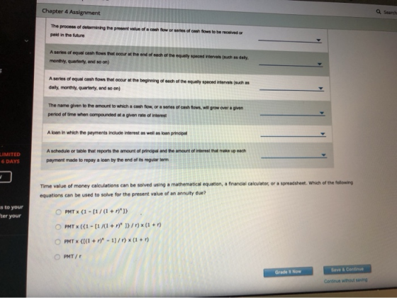 Chapter 4 Assignment a Search The process of determining the present value of a cash flow or series of how to be morredor pai