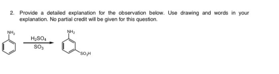 2. Provide a detailed explanation for the observation below. Use drawing and words in your explanation. No partial credit wil