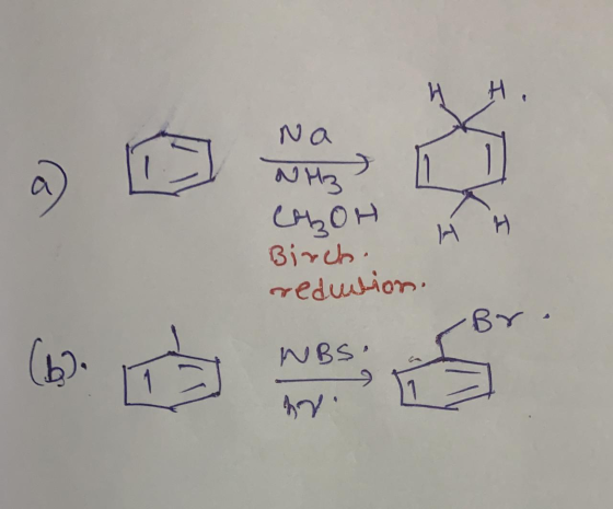 ин, Na NH3) Сң,он Birch. reduction РУ