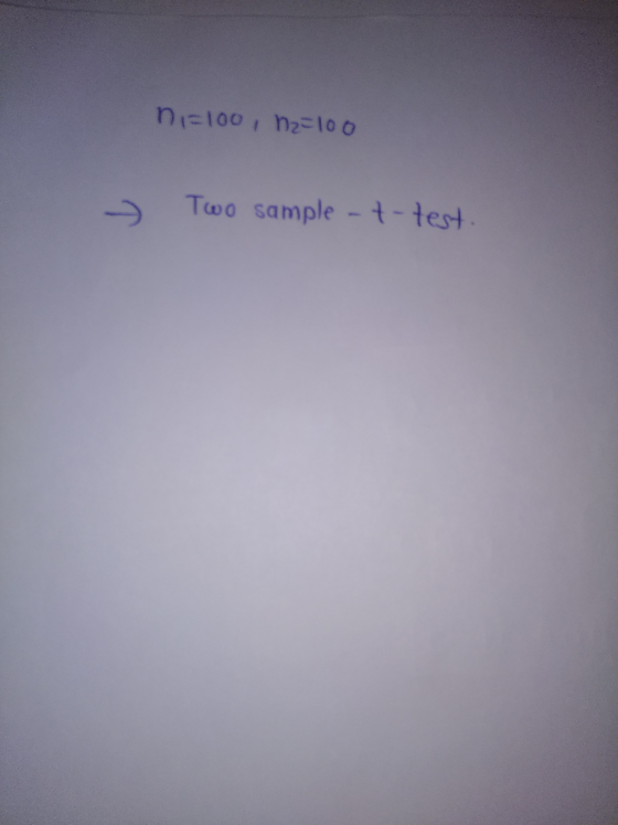 Two sample - test