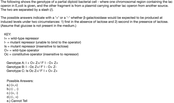 The following shows the genotype of a partial dipl