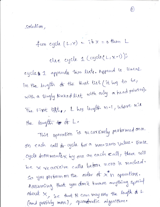 0 Solution ele oycla 1 Cay(-) inka d list with a ha ad pointer). Tuis cyclo de ore memax by σγυ on each call, there will n operiationg Asuming that you dont kwaxon anythiug speci and poibly mne, quaaic algoritm