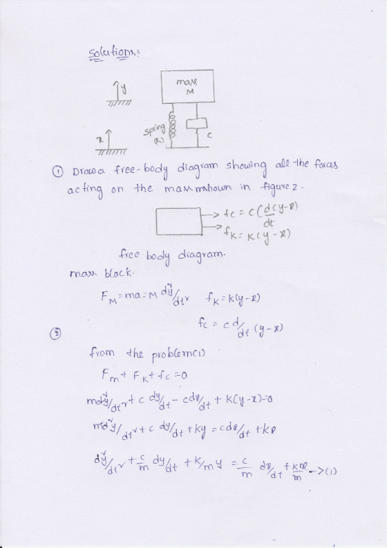 ) Draco a free-body diagam showing all-lhe forces acting on the ma mahouun in fiquve 2 dt free body diagvam max block of fyom the proble mc) dt dt dt m dt