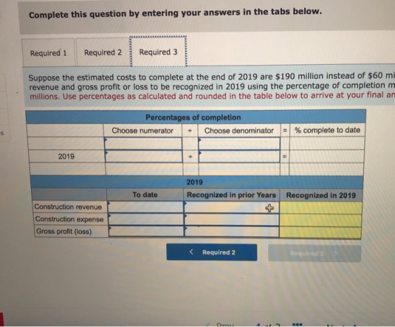 Complete this question by entering your answers in the tabs below. Required 1 Required 2 Required 3 Suppose the estimated cos