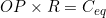 \small OP \times R = C_{eq}