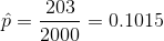 203 p= = 0.1015
