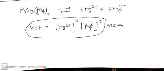mg 3 (804)2 = 3 mg2+ + spots (kspr. [mg2tjº [pof]?) answer CScanned with CamScanner