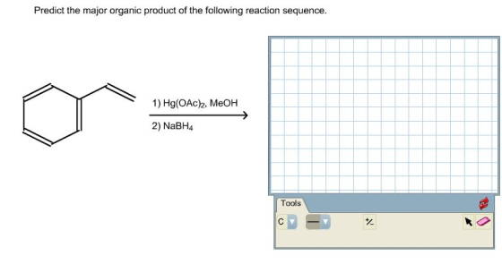 Predict the major organic product of the following