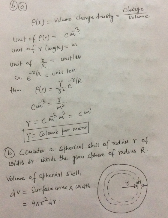 Volum e Unit of L= urutleu Co, e R = unit leer Cu-r 2 Y-Colouub er meter ere o Volume, 아 Sphereal Shell,