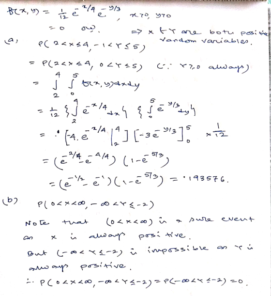 Bex,y) = the 2/4 e 1 7- Tre e rro, 470 -o oo. => xtr are both positive La Vandom variables. PC 2<x54,-kr55) = P(2<x<a, ocres,