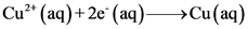 Cu (аq) + 2е (аq) —Сu(aq)
