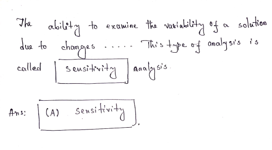 Vasia oSolution Analsis A) Sen sitrv