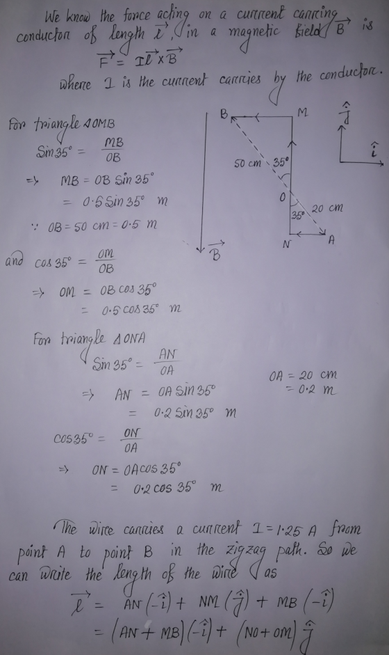 We know the force acting on a current canning conductor of length e in a magnetic Biele FTXB wherre 1 is the current carrjes
