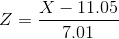 X 11.05 7.01