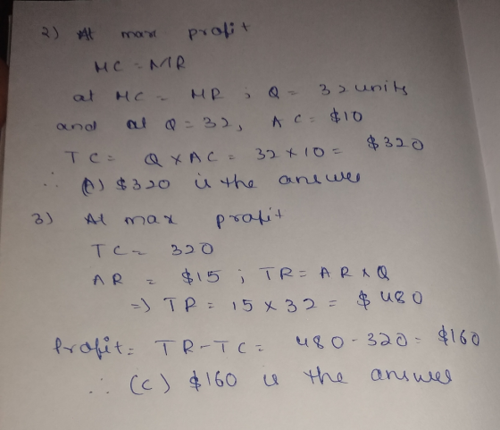 2) At mant MC-MMR 3unik at ACBIO aunal 320 32 t10 TC ACE Oaniues At TC $15 TR= ARA TP1 5 x 32 AR 2 480-320 Q160 Prafit TR TC