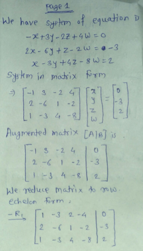 uation D ble have sy lom of eq Syskm in modix frm 2-6 1-2 I 13 1-3 2. Augrented mohix [AlA] 1 3 2 410 2 1 23 3 82 hle reduce