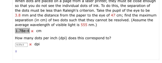 When dots are placed on a page from a laser printer, they must be close enough so that you do not see the individual dots of