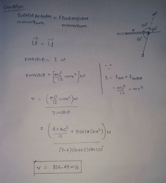 Souttoo Inetfal Angular_ Fraal anulat momentunn. 120 60 9 60° 2. 2- 2 2. 4x0S 0002x (04 10 2 C0.4)(0.003)cin 120 806, 49 rn/s