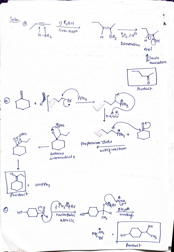 @ DR BH SYN- Adan H-BR2 4 BR 400H Deboronation Hoon enol Jauto merisation Product oph3 -PPh3 Phophonium Vlide wittig reaction