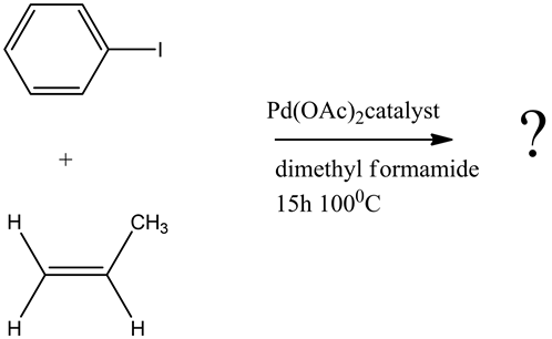 Pd(OAc) catalyst
dimethyl formamide
15h 100°C

