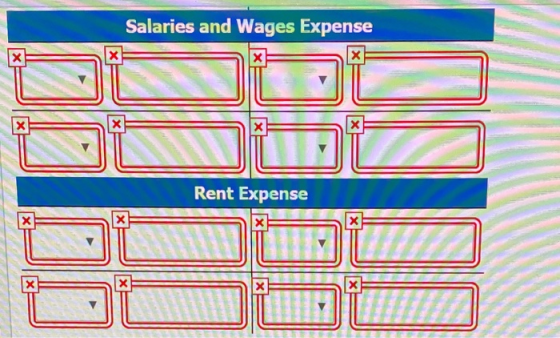 Ex TIL III IL II II II Illllll IIIIIII llllll II III III llllll Salaries and Wages Expense Rent Expense X |XE 2 I I // II/ /