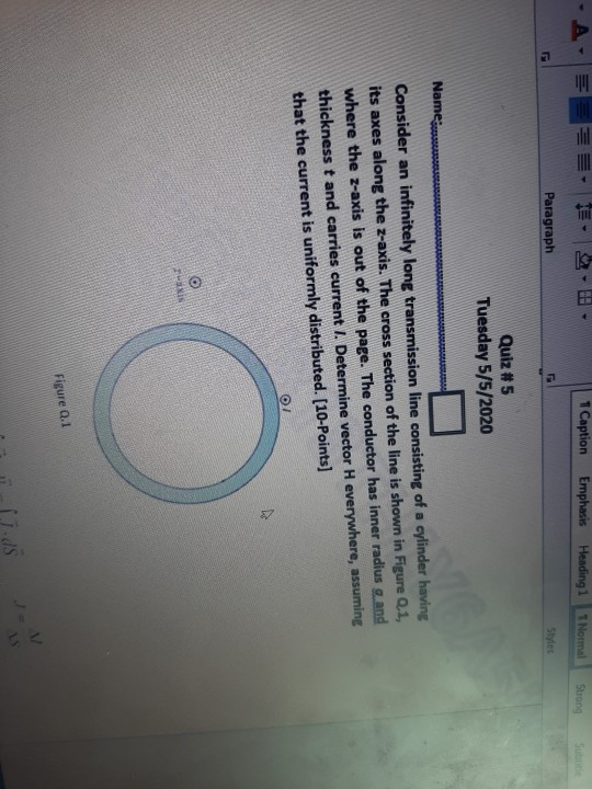 1 Caption Emphasis Heading 1 1 Normal Strong Subtitle Paragraph Styles Quiz #5 Tuesday 5/5/2020 Name. Consider an infinitely