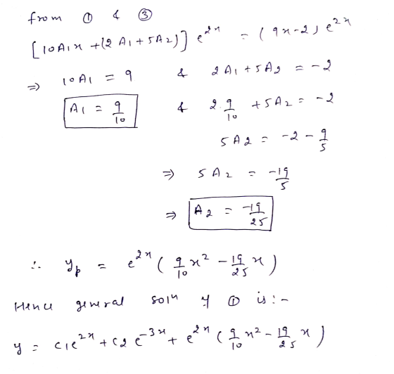 nom from o 4 ③ [lonix +(2 A1 +502)) en 194-2 je24 - 1o A1 = 9 & 2 A1+ 5 Ag ang A1 = 17 + 27 +54233 SA2: -2-3 SA2 -- I. Yp - E