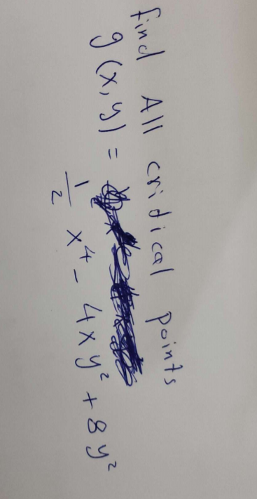 find All critical points g(x, y) = 44 y² +8 9² t4 2