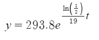 t 19 y = 293.8e